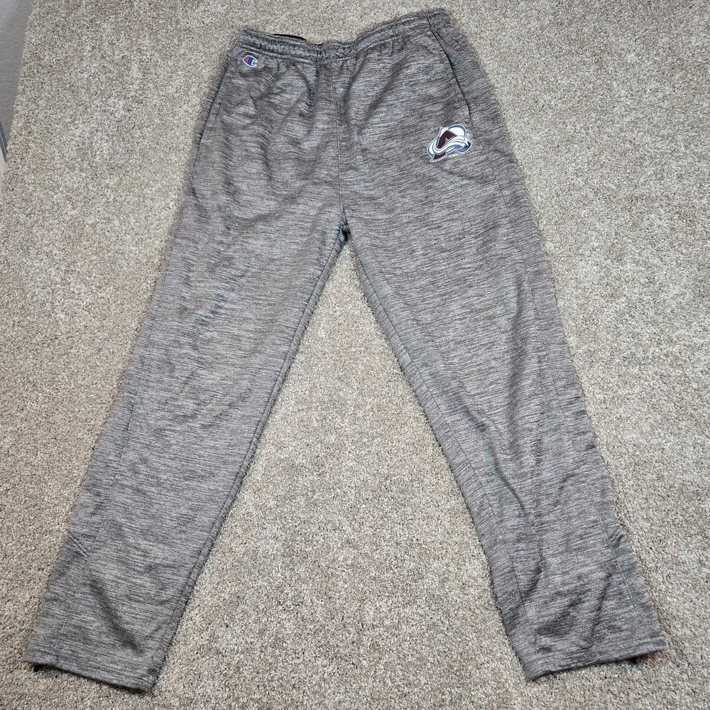 Champion Colorado Avalanche Joggers Mens L Gray Pull On
